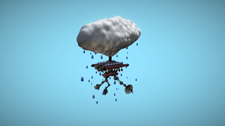 Cloud Irrigation Drone 3D Model