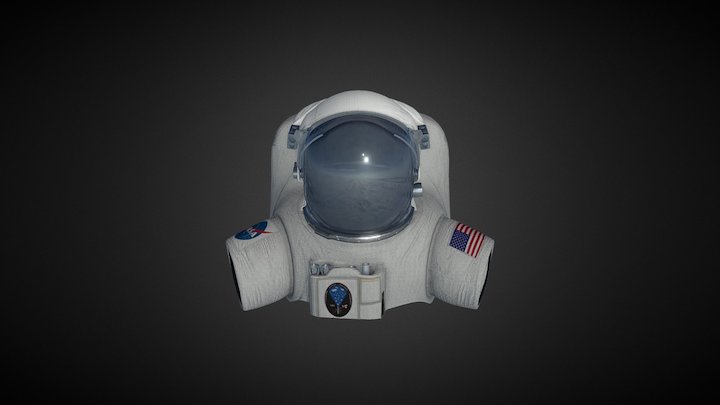 Astronaut Suit and Helmet 3D Model