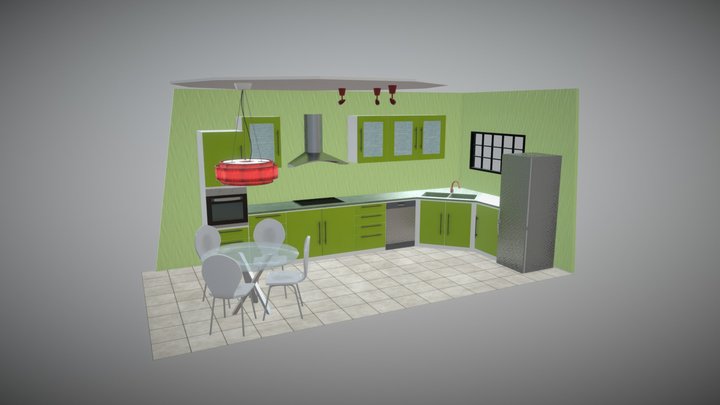 Kitchen Scene 3D Model