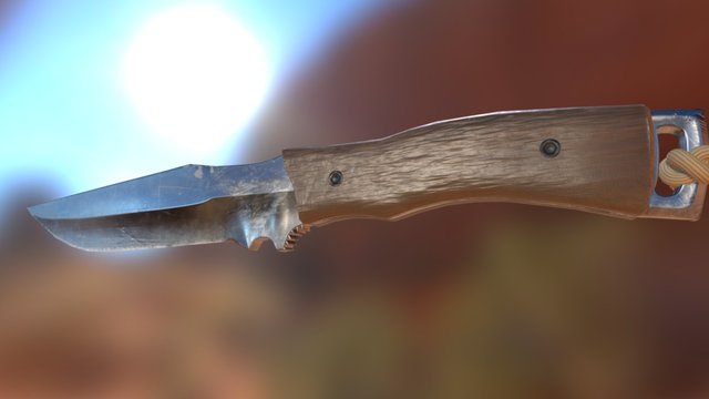 Wooden Knife 3D Model