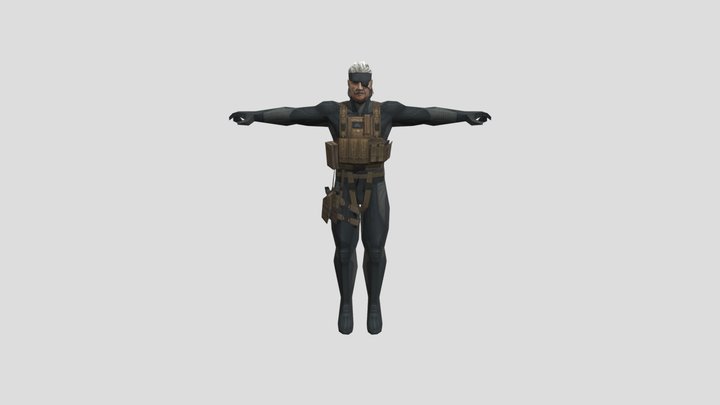 Metal Gear Solid 4 Old Snake 3D Model