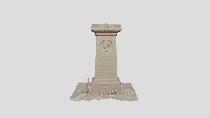Grave Memorial_obj 3D Model