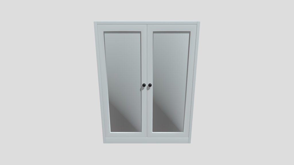 Double Door Medium Glass Bookcase