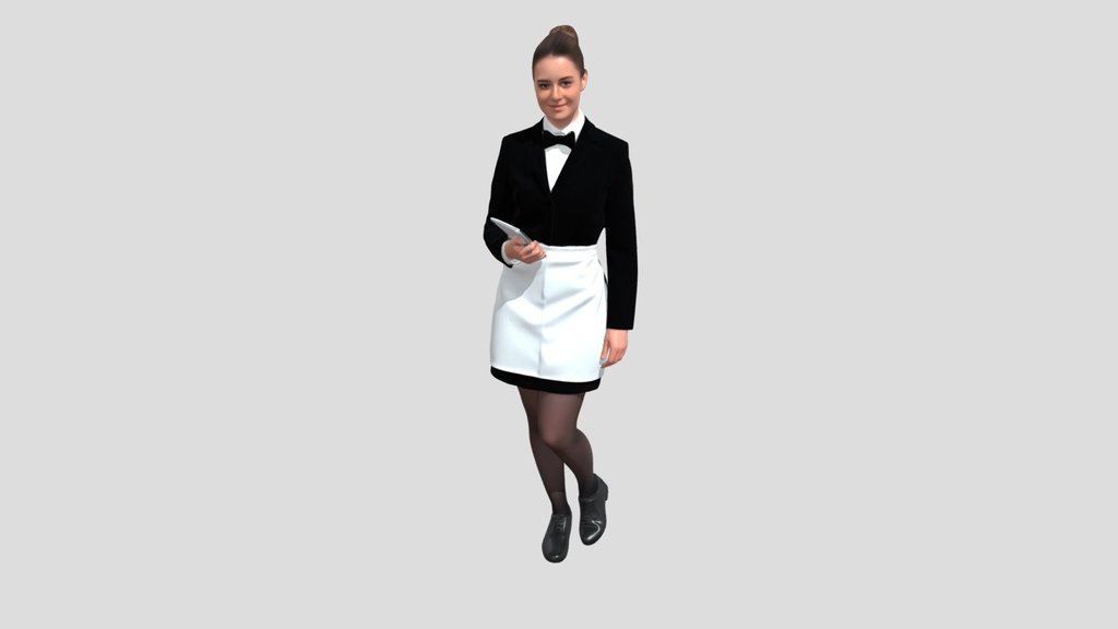 Waitress with notepad