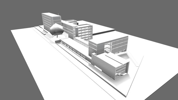 Polivalente Parque Batlle 3D Model