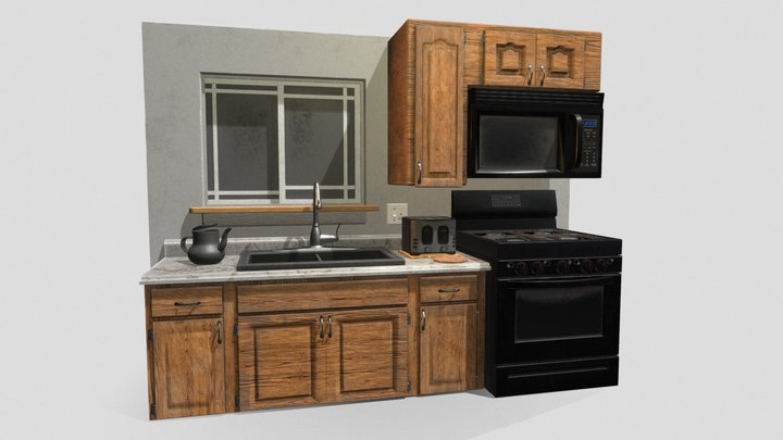 Small-Kitchen Environment 3D Model