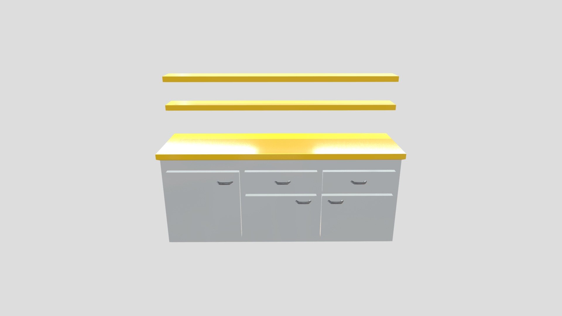Table with shelves - 3D model by MukaKejung (@AmirulIqwan) [bcbebc3 ...