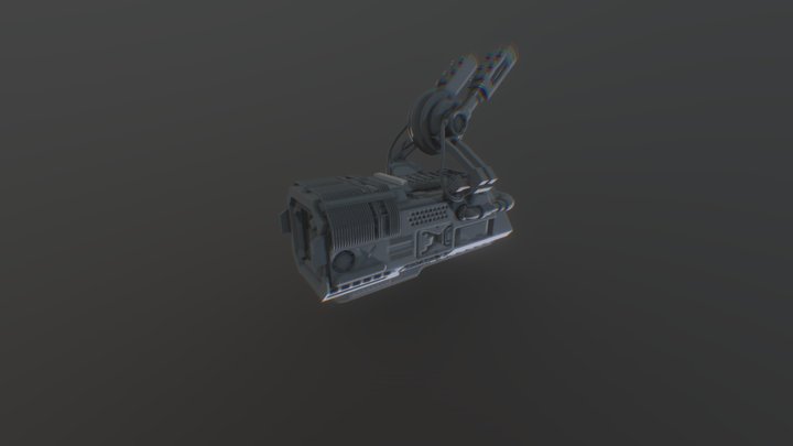 MOUNTED ORBITAL CANNON 3D Model