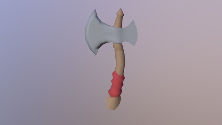 Axe Low Poly 3D Model