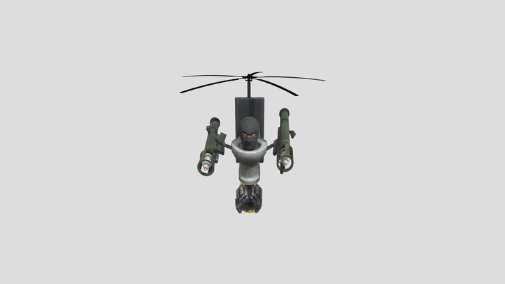ACID HELICOPTER TOILET V4 3D Model