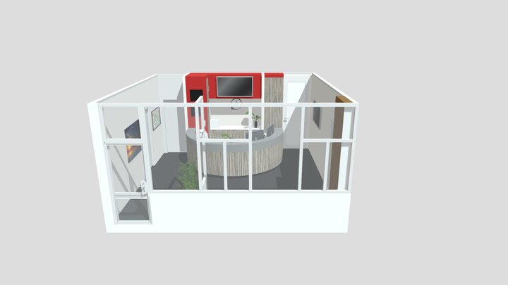 Existing Reception Desk 3D Model