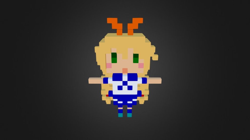 Voxel Kohaku Otori (summer school uniform) - 3D model by kanonji ...