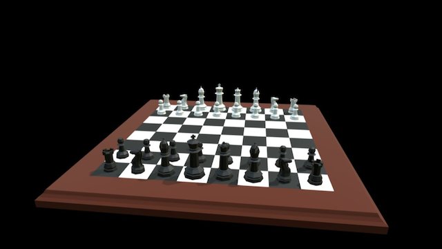 Chess Scene 3D Model