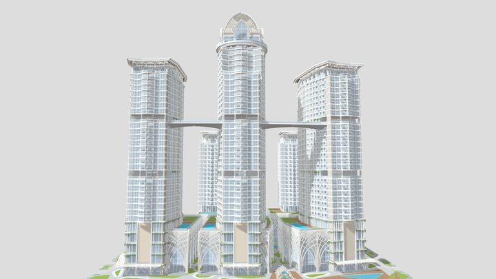 Apec Dubai Tower 3D Model