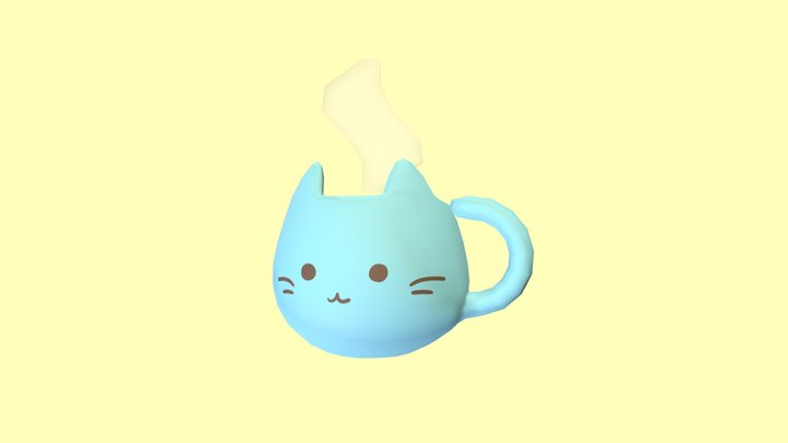 Cat Mug 3D Model