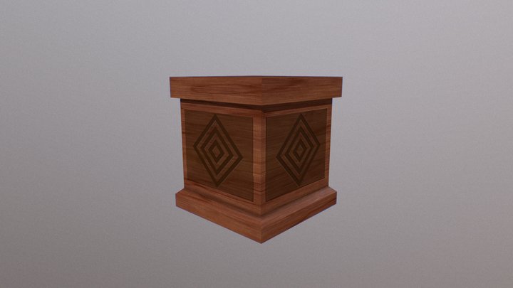 Small Museum Display Case 3D Model