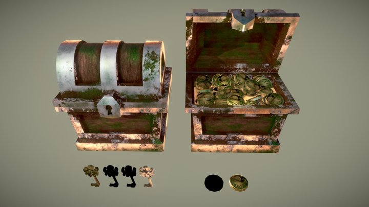 Treasure Chest 3D Model