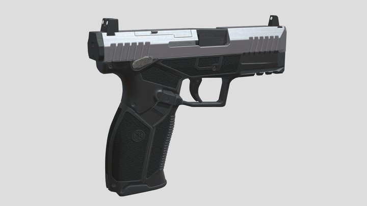 FN HiPer 9mm - Silver 3D Model