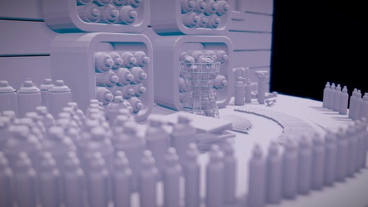 Graffiti Market 3D Model