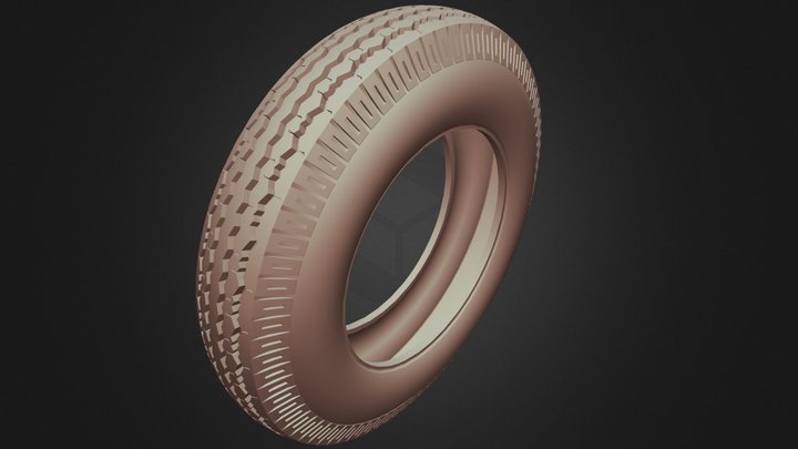 Highway Trailer Tyre 10 Inches 3D Model