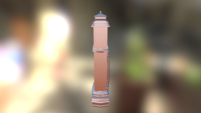 Antique Stand Clock 3D Model