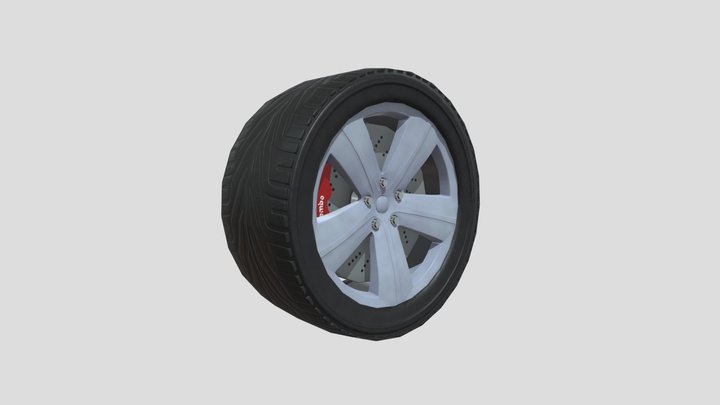 Tires with brembo brake 3D Model