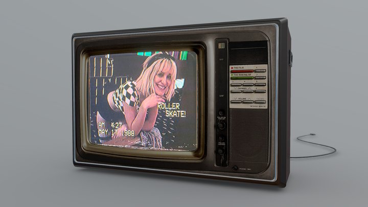 Vintage Television 5 3D Model