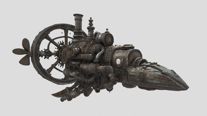 Steampunk_[X]_Cruiser-II 3D Model