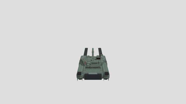 T-80u minecraft style 3D Model
