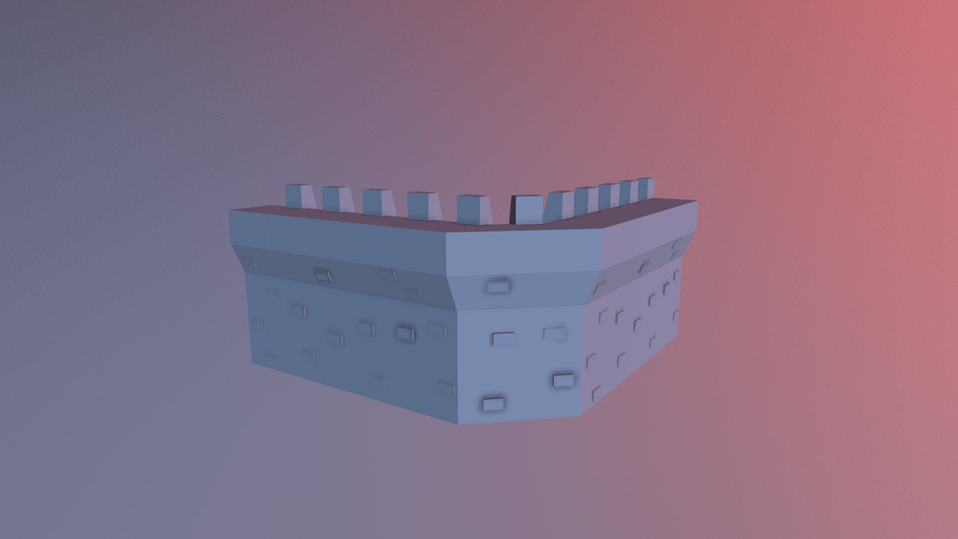 JC FP Wall Battlements Corner A