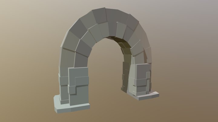 Simple stone arch 3D Model