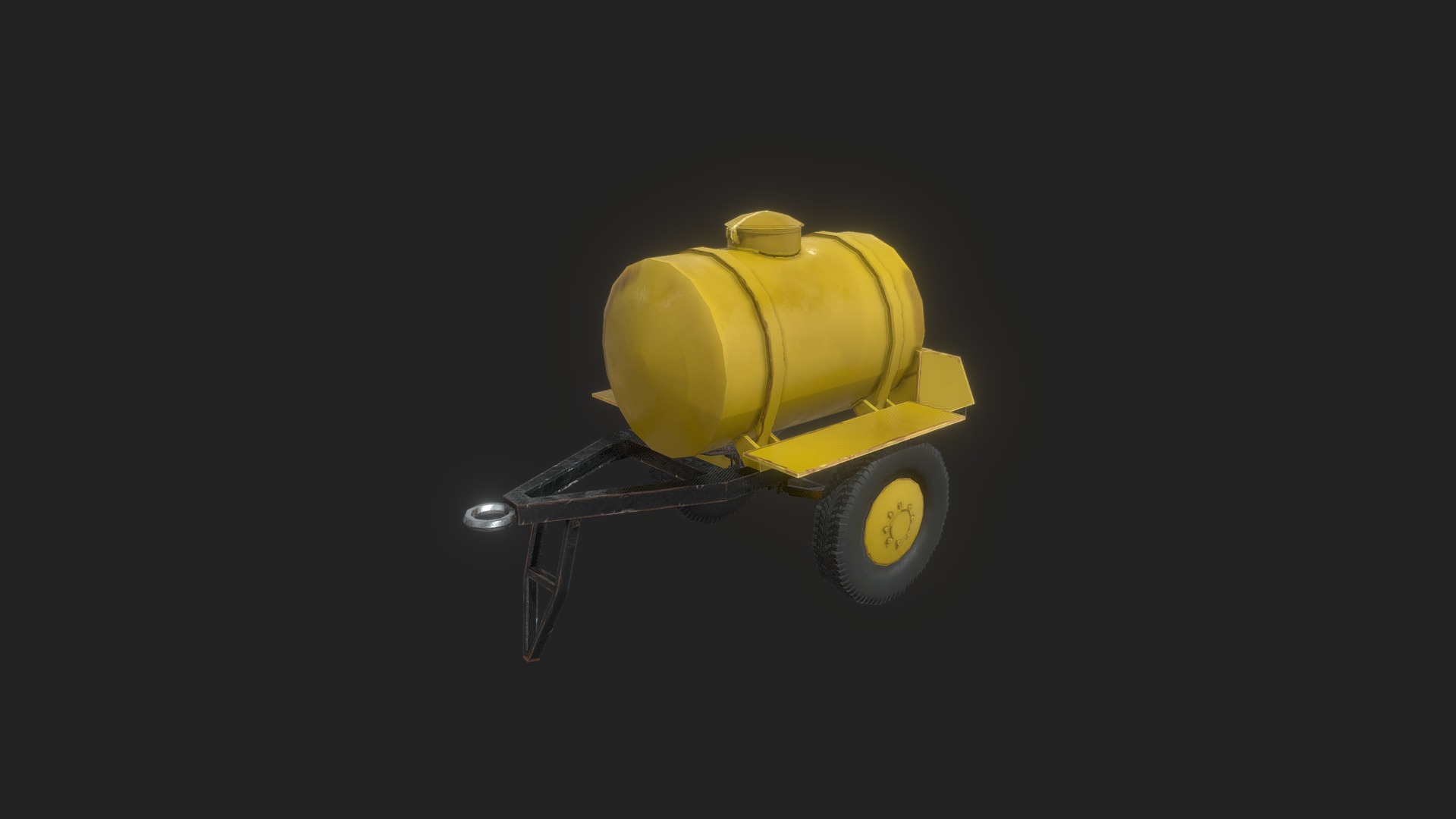 3D model barrel with kvass - This is a 3D model of the barrel with kvass. The 3D model is about a yellow and black machine.