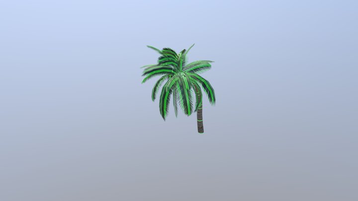Palm Tree 1 neon 3D Model