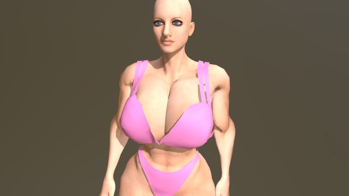 Hot female athlete 3D Model