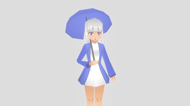 Aria - Super Low Poly Character 3D Model