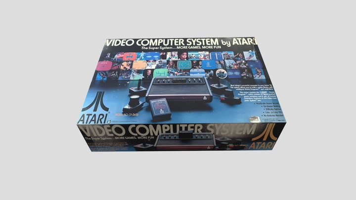 Original Atari 2600 Packaging Box 3D Model