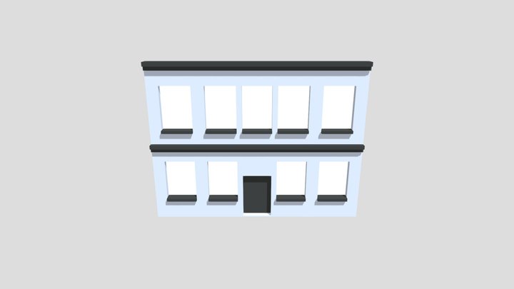 Low Poly Building – Game Ready 3D Model 3D Model