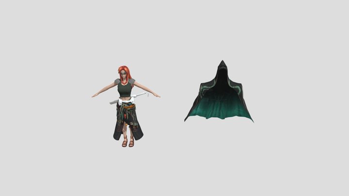 Princess Samurai Midna 3D Model