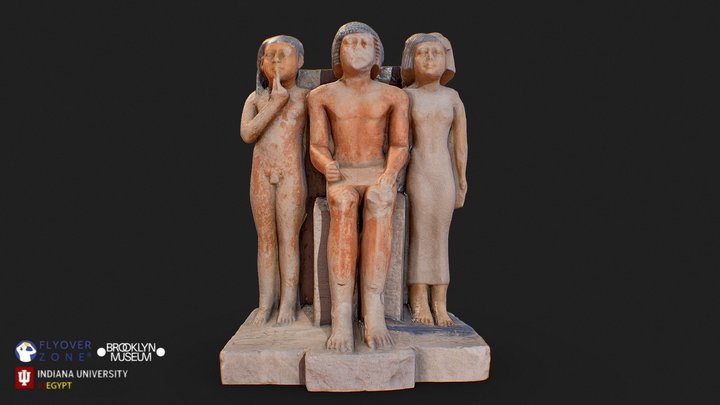 3D rendering of Statue of Nykara and His Family