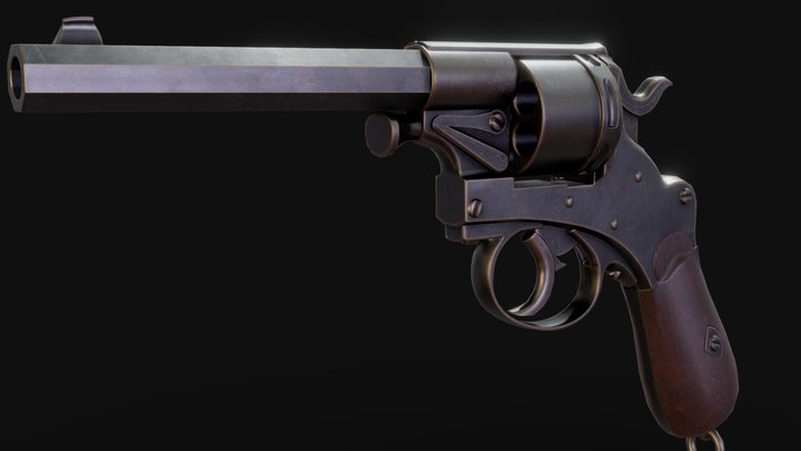 Dutch Model 1873 Revolver 3D Model
