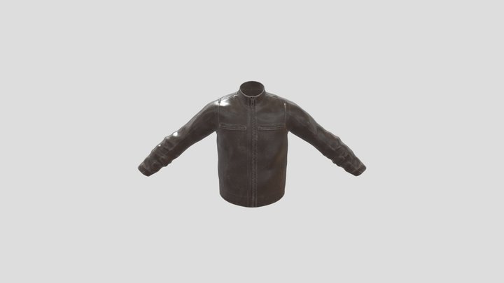 Worn Leather Jacket 3D Model