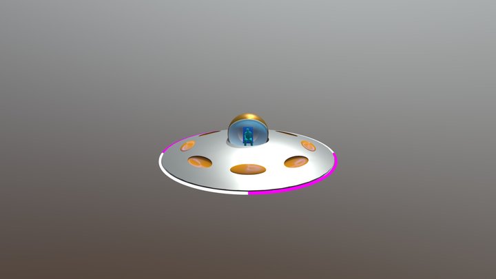 Spaceship Flying Disk 3D Model