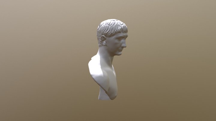 Marble-portrait-bust-of-the-emperor-trajan-1 3D Model