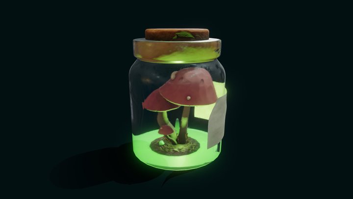 Mushroom bottle 3D Model