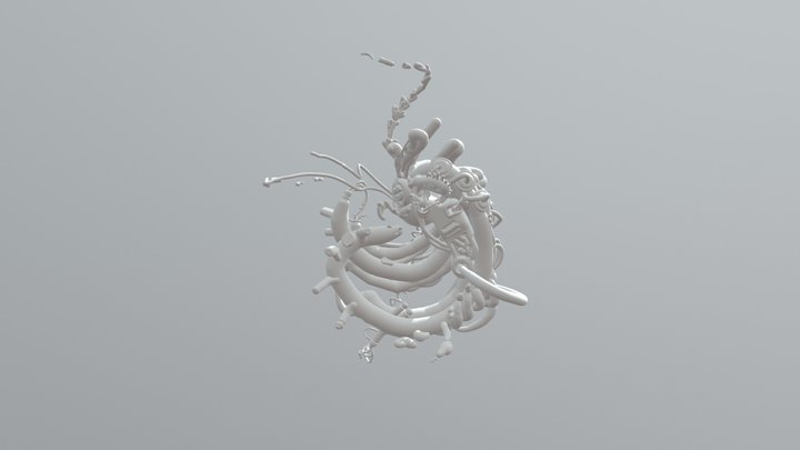 Space worm 3D Model