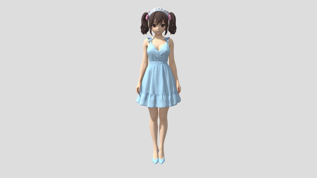 Light blue dress girl 1