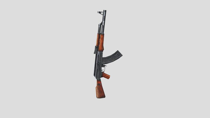 AK47 GUN FreeFire 3D Model