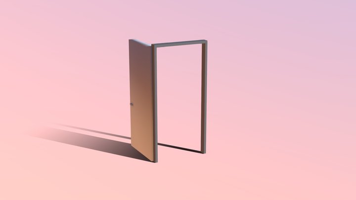 Door with animation 3D Model