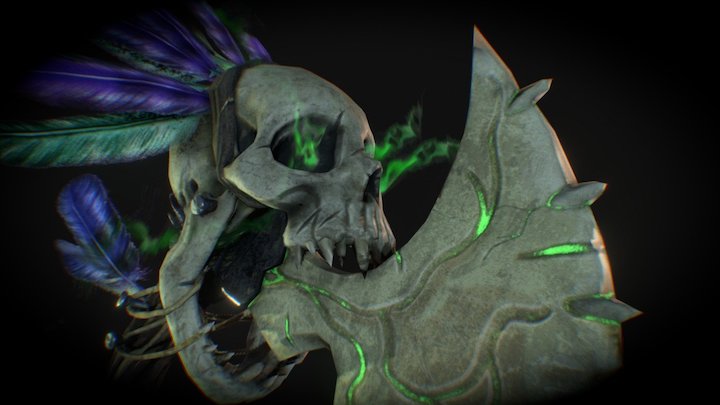 Voodoo BoneAxe ! Battleaxe sculpting challenge 3D Model