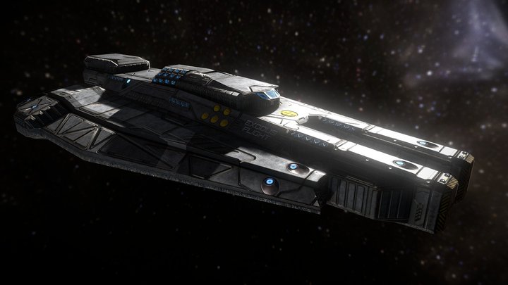 Exodus Flight Spaceship 3D Model